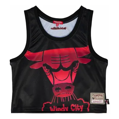 WMNS Mitchell & Ness Chicago Bulls Women's Big Face 4.0 Crop Tank black