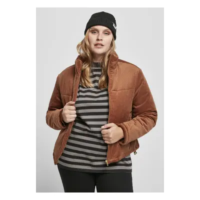 Urban Classics Ladies Corduroy Puffer Jacket toffee