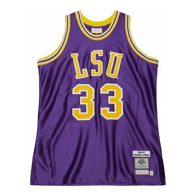 Jersey Mitchell & Ness Louisiana State University #33 Shaquille O'Neal Authentic Jersey purple