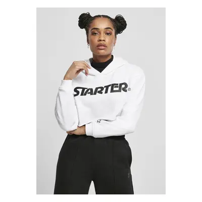 Ladies Starter Cropped Hoody white