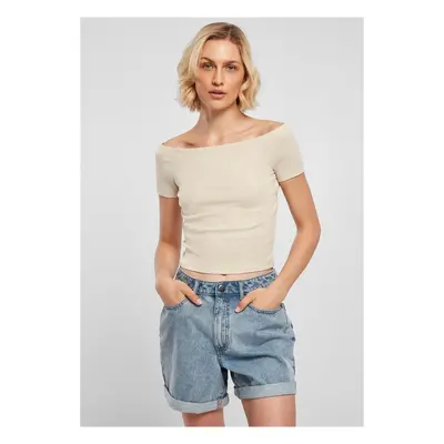 Urban Classics Ladies Off Shoulder Rib Tee softseagrass