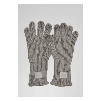 Urban Classics Knitted Wool Mix Smart Gloves heathergrey