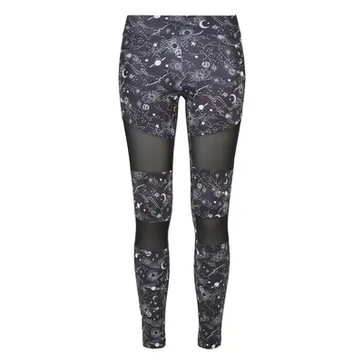 Urban Classics Ladies Tech Mesh AOP Leggings blackuniverse