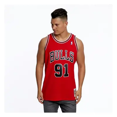 Mitchell & Ness Chicago Bulls #91 Dennis Rodman red Swingman Jersey