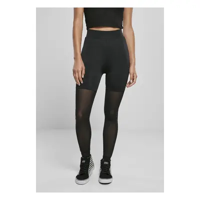 Urban Classics Ladies High Waist Transparent Tech Mesh Leggings black