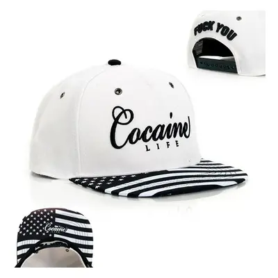 Cocaine Life Stars & Stripes White Black Snapback