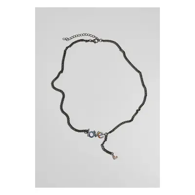 Urban Classics Love Necklace gunmetal