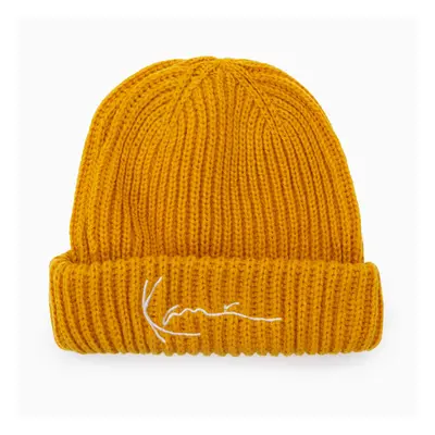 Téli sapka Karl Kani Signature Fisherman Beanie Ocher