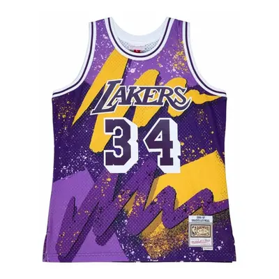 Mitchell & Ness Los Angeles Lakers #34 Shaquille O'Neal Hyper Hoops Swingman Jersey purple