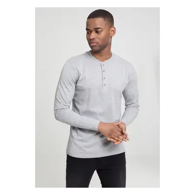 Urban Classics Basic Henley L/S Tee grey