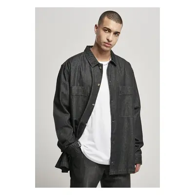 Urban Classics Oversized Denim Shirt black stone washed