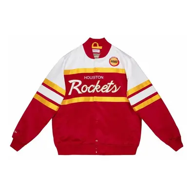 Mitchell & Ness Houston Rockets Special Script Heavyweight Satin Jacket red