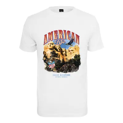 Mr. Tee American Life Mount Roushmore Tee white