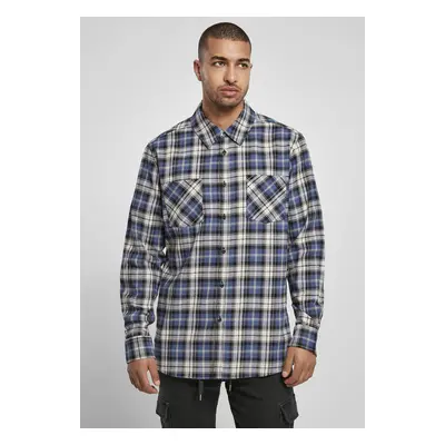 Urban Classics Checked Roots Shirt darkblue/white