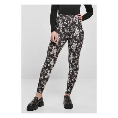 Urban Classics Ladies Soft AOP Leggings blackrose