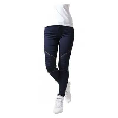 Urban Classics Ladies Stretch Biker Pants dark denim