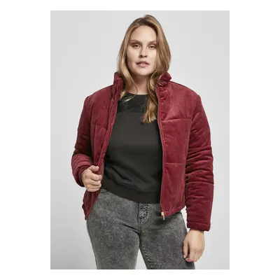 Urban Classics Ladies Corduroy Puffer Jacket burgundy