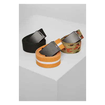 Urban Classics Belts Trio blk/blk+or.camo/blk+or.wht/blk