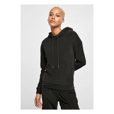 Urban Classics Ladies Velvet Rib Hoody black