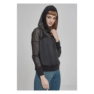 Urban Classics Ladies Mesh Hoody black