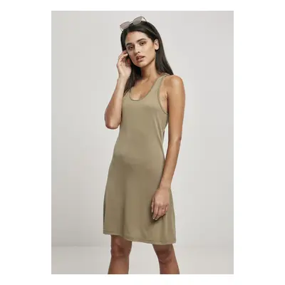 Urban Classics Ladies Modal Short Racer Back Dress khaki