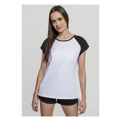 Urban Classics Ladies Contrast Raglan Tee white/black