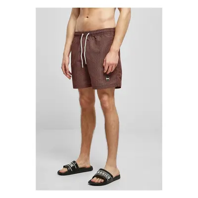 Urban Classics Pattern Swim Shorts navygeometric