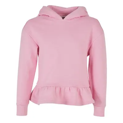 Urban Classics Girls Organic Volants Hoody girlypink