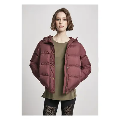 Urban Classics Ladies Hooded Puffer Jacket cherry