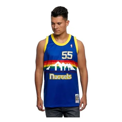 Mitchell & Ness Denver Nuggets #55 Dikembe Mutombo blue Swingman Jersey