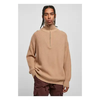 Urban Classics Oversized Knitted Troyer unionbeige