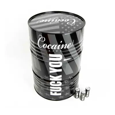 Hordó Cocaine Life steel barrel 200l Black