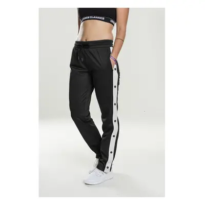 Urban Classics Ladies Button Up Track Pants blk/wht/blk