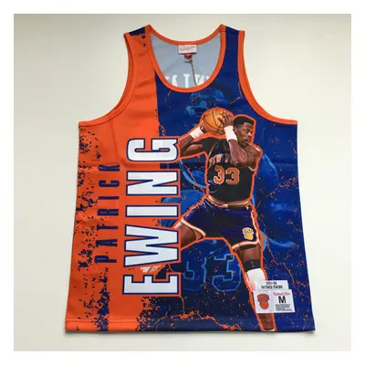 Mitchell & Ness tank top New York Knicks Player Burst Mesh Tank royal