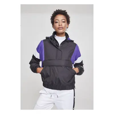 Urban Classics Ladies 3-Tone Padded Pull Over Jacket black/ultraviolet/white