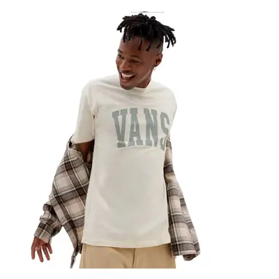 Férfi Pólo Vans VARSITY TYPE SS TEE antique white