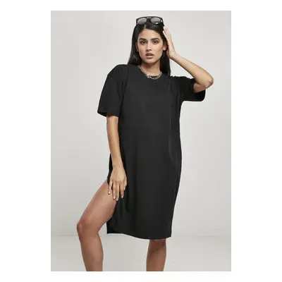 Urban Classics Ladies Organic Oversized Slit Tee Dress black