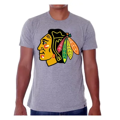 47 Brand Frozen Rope Tee Grey Chicago Blackhawks