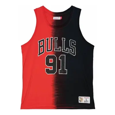 Mitchell & Ness tank top Chicago Bulls Tie Dye Cotton N&M Tank red/black