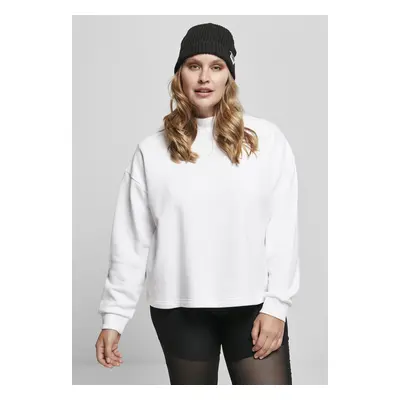 Urban Classics Ladies Oversized High Neck Crew white