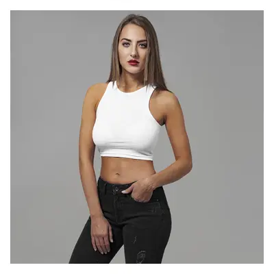 Urban Classics Ladies Cropped Rib Top white