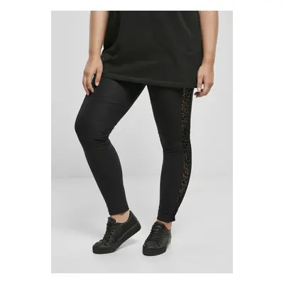 Urban Classics Ladies Flock Lace Stripe Leggings black