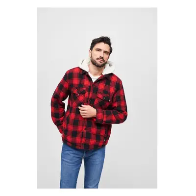 Brandit Lumberjacket hooded red/black