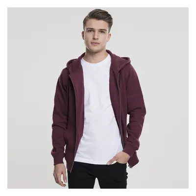 Pulóver Urban Classics Basic Zip Hoody cherry