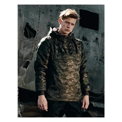 Urban Classics Padded Camo Pull Over Jacket darkolive