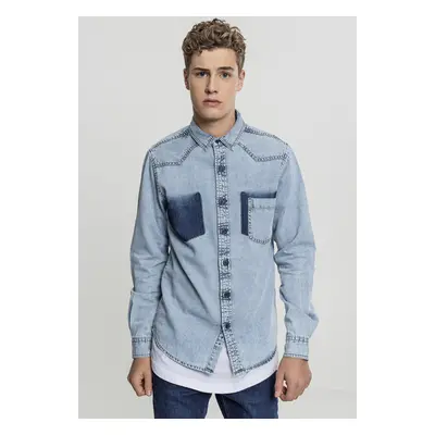 Urban Classics Denim Pocket Shirt freshblue wash