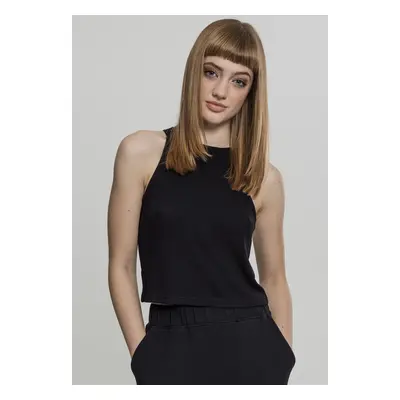 Urban Classics Ladies Rib Turtelneck Cropped Top black