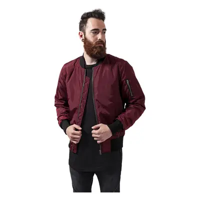 Urban Classics 2-Tone Bomber Jacket burgundy/black