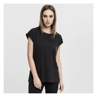 Póló Urban Classics Ladies Extended Shoulder Tee black