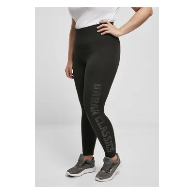 Urban Classics Ladies High Waist Branded Leggings black/black